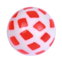 Acrylic-Threaded-Design-Ball-07--UV-Active-Red-Diamonds-On-White