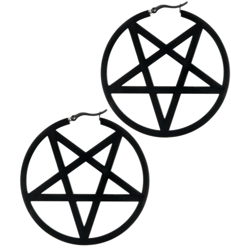 Black-Steel---Pentagram-Hoop-03