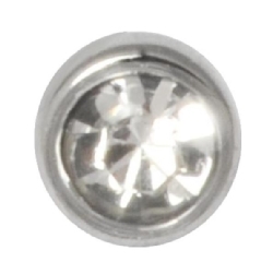 Triple Piercing Crystal Top (0.8mm gängtapp) - Titan
