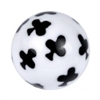 Acrylic-Threaded-Design-Ball-10---Black-Clubs-On-White