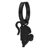 Cat & Mouse Black Mini Hoops - Sold in pair