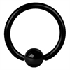 Continuous Ball Closure Ring - Black Steel
