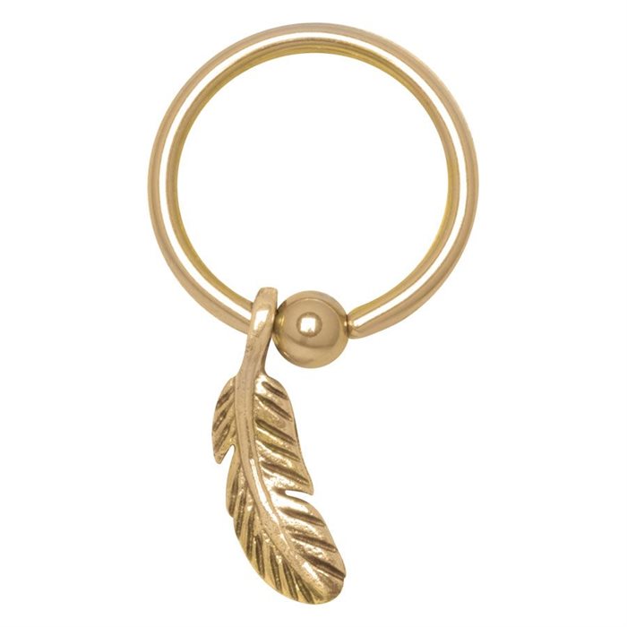 Feather BCR Ring - Guld Stål