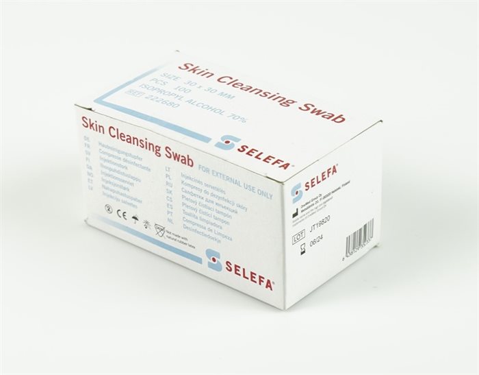 Injektionstork /Alcowipes - Box med 100 wipes