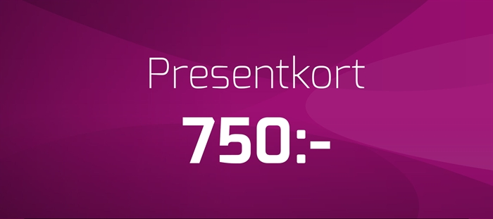 Presentkort till webshoppen - värde 750 sek