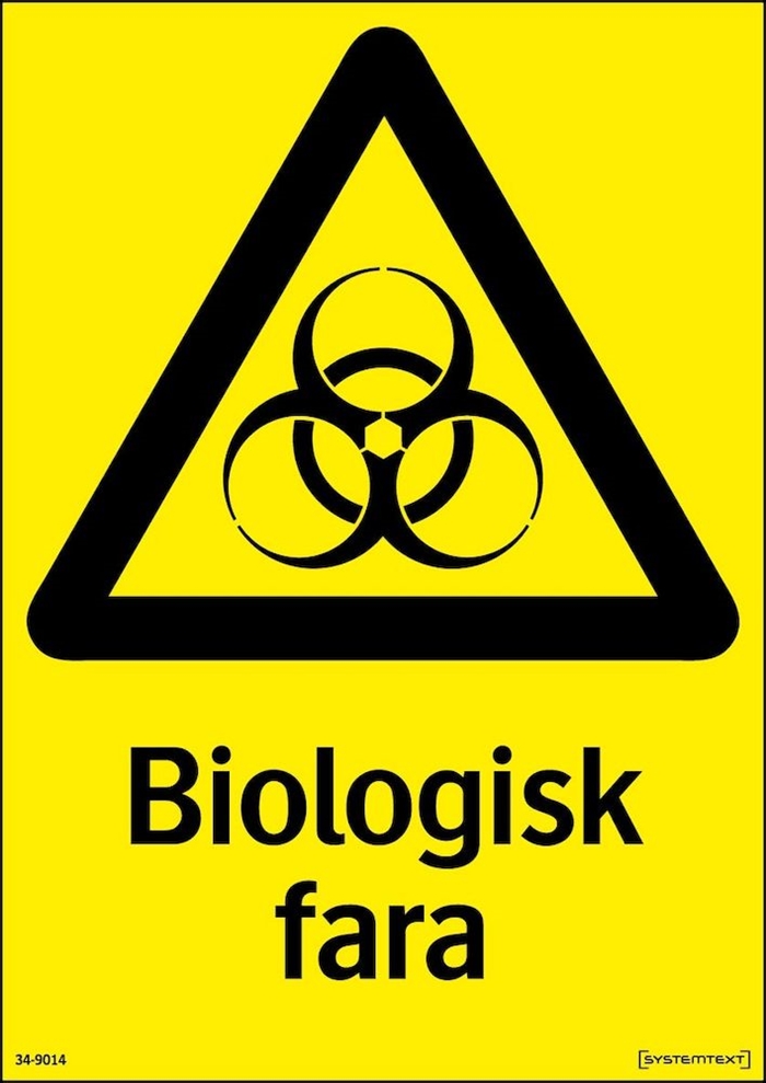 Biohazard Skylt