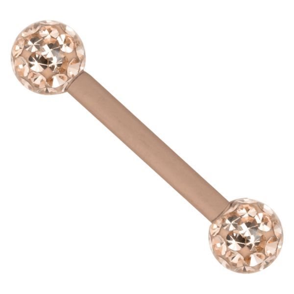 Sealed Jewelled Barbell - Rosé Stål