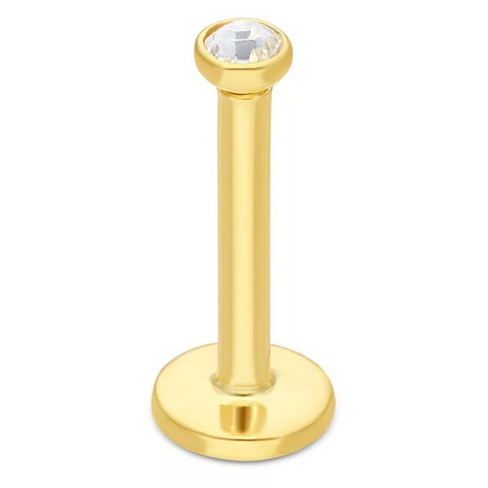 Labret med Liten Sten - 18k Guld