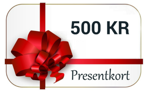 Presentkort till webshoppen - värde 500 sek