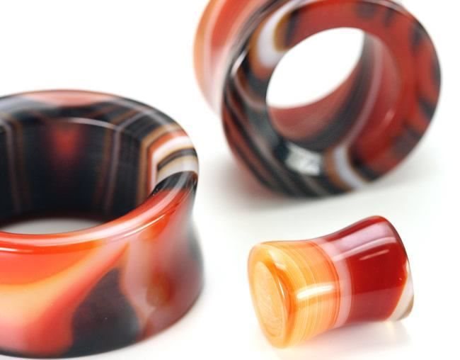 Red Agate Flared Stone Tunnel