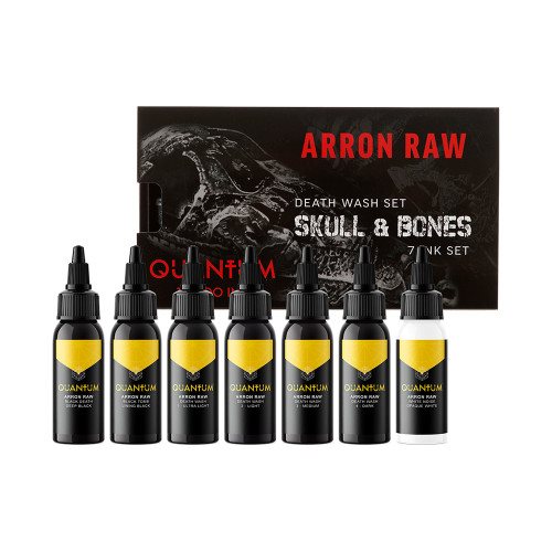Quantum Ink (Gold Label) - Arron Raw Skull & Bones - Gray Wash Full Set