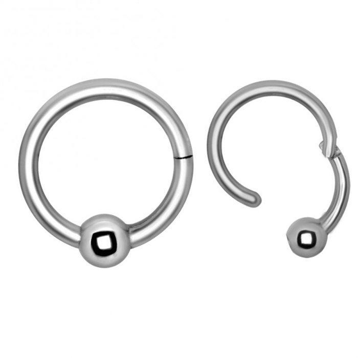 Hinged BCR Clicker Ring - Stål