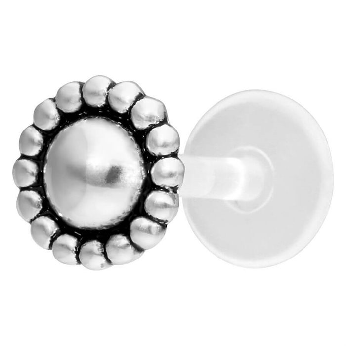 Silver Nub BioPlast® Push-fit Labret