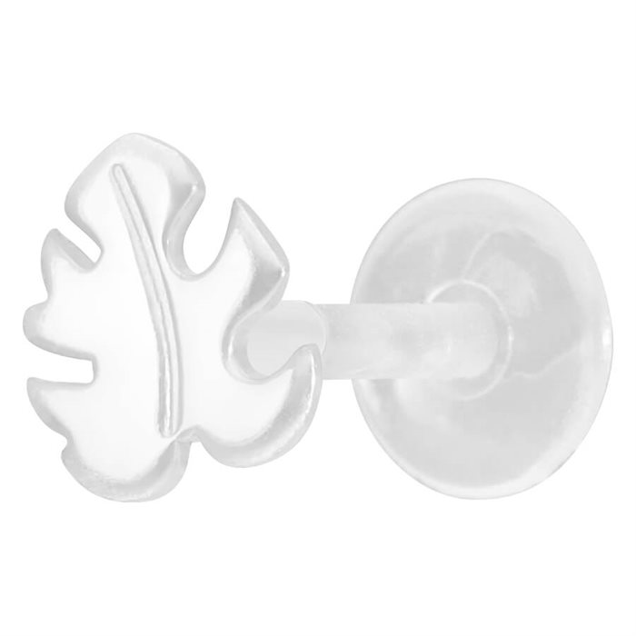 Silver Monstera BioPlast® Push-fit Labret 