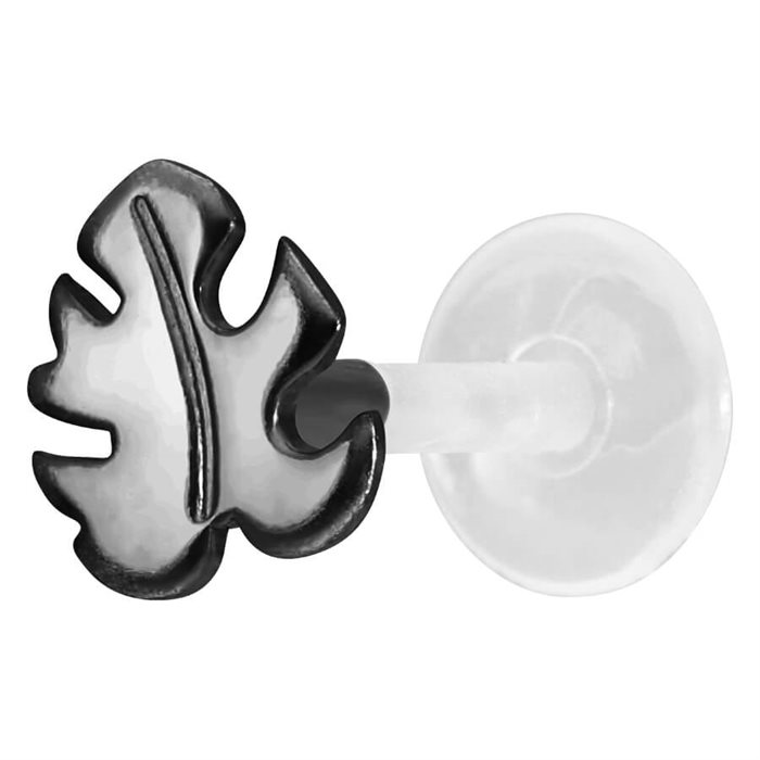 Black Monstera BioPlast® Push-fit Labret 