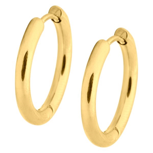 Guldiga Hoops 14mm - Säljs i par