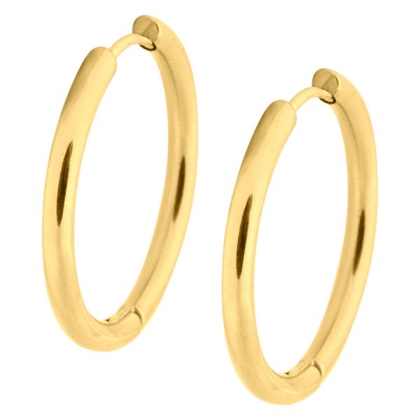 Guldiga Hoops 20mm - Säljs i par
