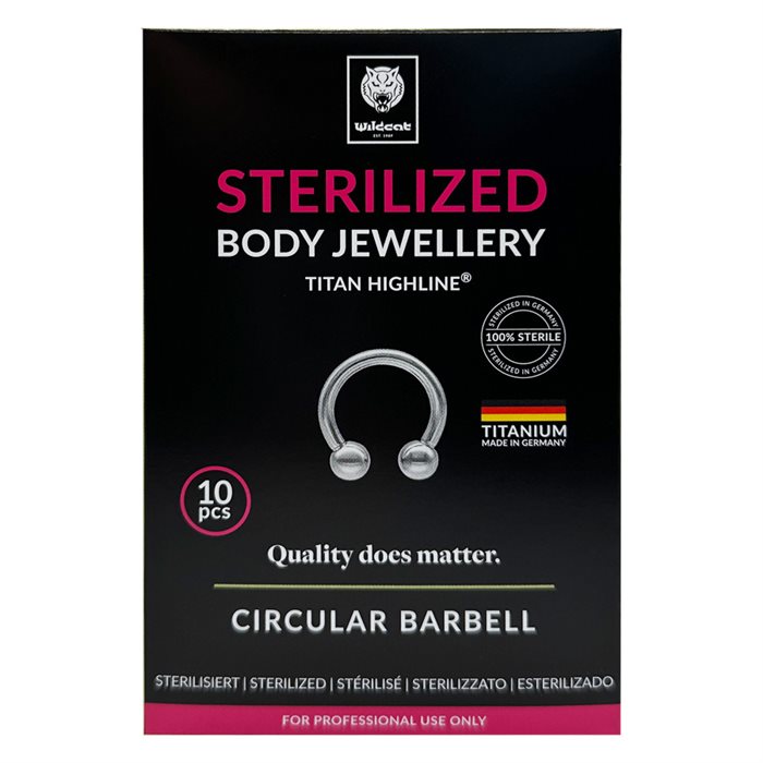 Sterila Micro Circular Barbells i Titan - 10st