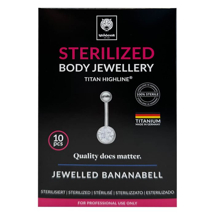 Sterila Navelbarbells med Sten - 10st