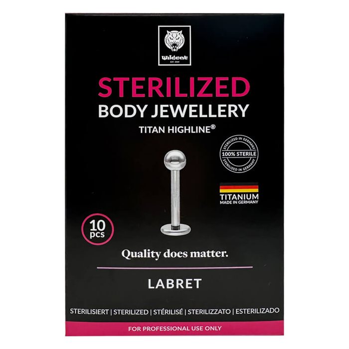 Sterila Micro Labrets i Titan - 10st