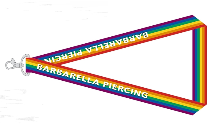 Barbarella Piercing Pride Nyckelband 