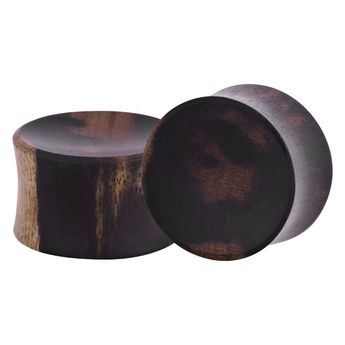 Brown/Black Concave Ebonywood plug