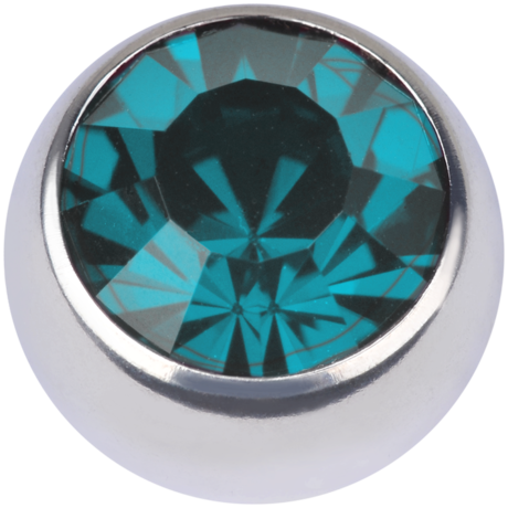 Product Image for Piercingring - Clip In Kula med Sten - Stål, Turkos - Barbarella