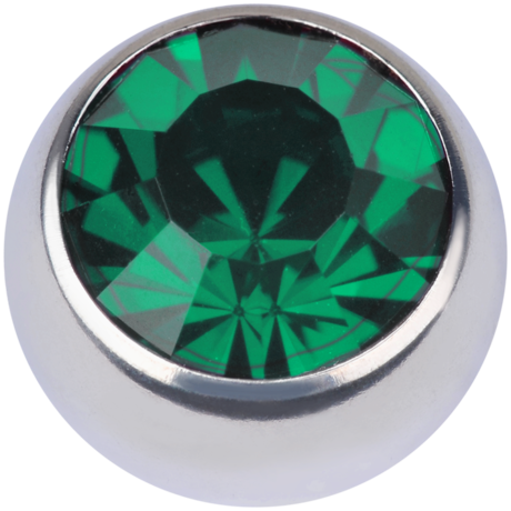 Product Image for Piercingring - Clip In Kula med Sten - Stål, Mörkgrön - Barbarella