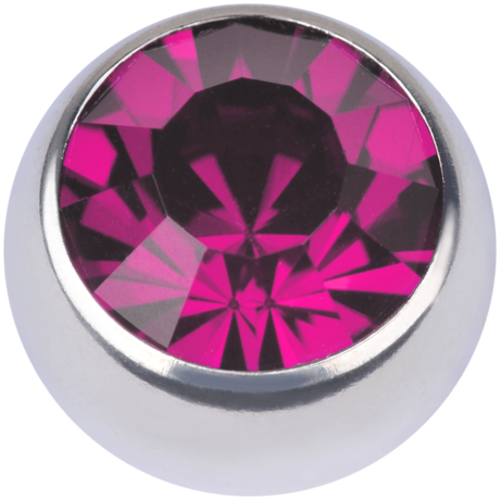 Product Image for Piercingring - Clip In Kula med Sten - Stål, Mörkrosa - Barbarella