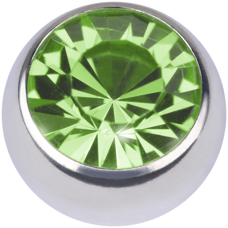 Product Image for Piercingring - Clip In Kula med Sten - Stål, Ljusgrön - Barbarella