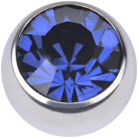 Product Image for Piercingring - Clip In Kula med Sten - Stål, Safirblå - Barbarella