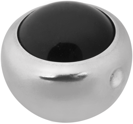 Product Image for Piercingring - Clip In Kula med Slät Sten - Stål, Svart - Barbarella
