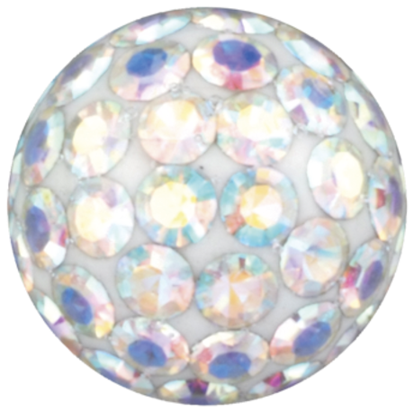 Product Image for Piercingring - Clip In Kula - Sealed Multi Jewelled Discoboll, Kristall - Barbarella