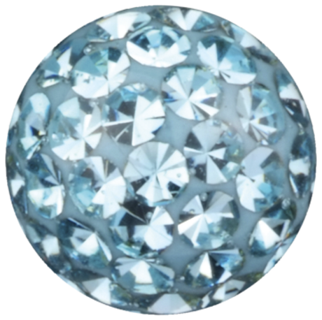 Product Image for Piercingring - Clip In Kula - Sealed Multi Jewelled Discoboll, Ljusblå - Barbarella