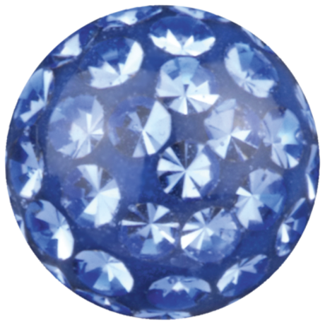 Product Image for Piercingring - Clip In Kula - Sealed Multi Jewelled Discoboll, Safirblå - Barbarella