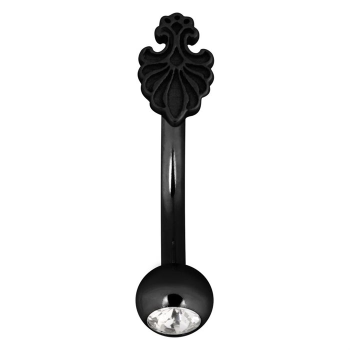 Product Image for Piercing labret - Baroque Fan Bananabell - Svart Stål - Barbarella
