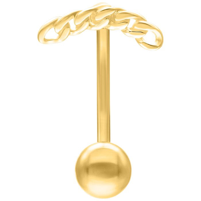 Product Image for Piercing labret - Chain Bar Bananabell - Guldigt Stål - Barbarella