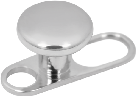 Dermal Anchor with Disc - Two Hole Plate (1.5 mm High)