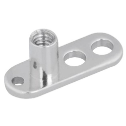 Dermal Anchor Stem - Three Hole Plate (1.5mm Hög)