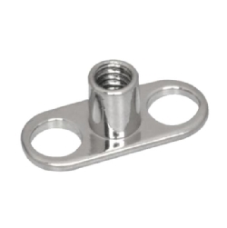 Dermal Anchor Stem - 2 Holes Center Post (2.0mm Hög)