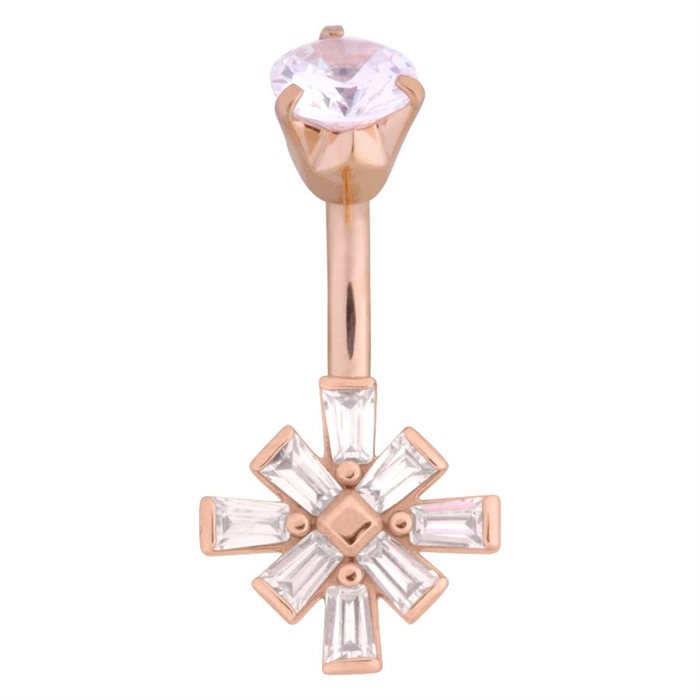 Rosé Oriental Namid Navelpiercing - Stål