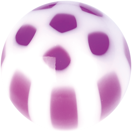 Product Image for Piercing toppar - Gängad Plast Kula - Flouro Football, Lila - Barbarella