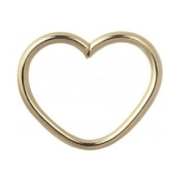 Golden-Steel-Continuous-Seamless-Heart-Ring