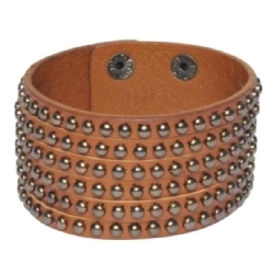 Gun-Leather-Bracelet---Cognac