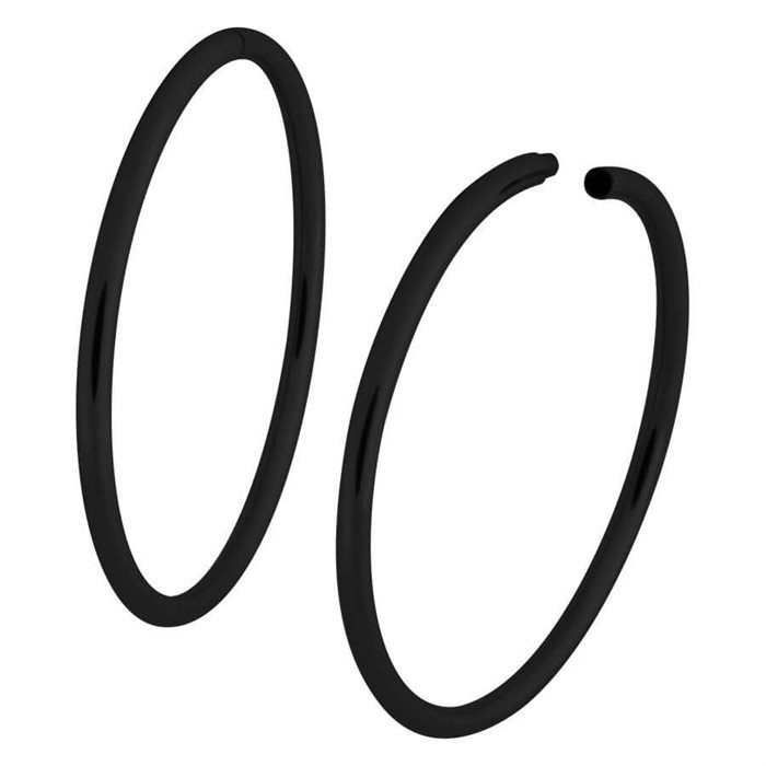Svarta Hoops 72mm - Säljs i par