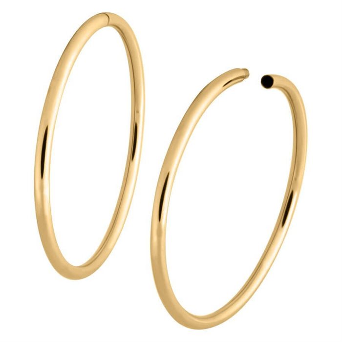 Guldiga Hoops 72mm - Säljs i par