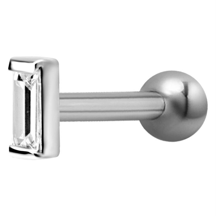 Rectangle Earbarbell - Steel