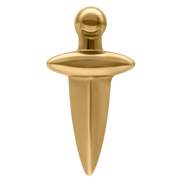 Product Image for Piercing toppar - Mini Dolk Invändigt Gängad Topp till 1, Guldig - Barbarella