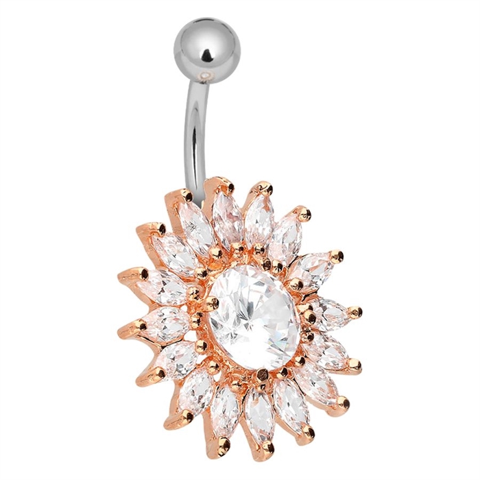 Rosé Sun Flower Navelpiercing - Titan