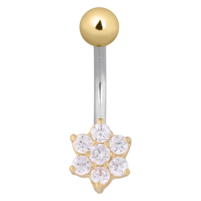 Guldig Baby Flower Navelpiercing - Titan